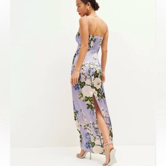 Reformation Dresses & Skirts - Reformation Frankie Silk Dress Lilac Floral Size 4